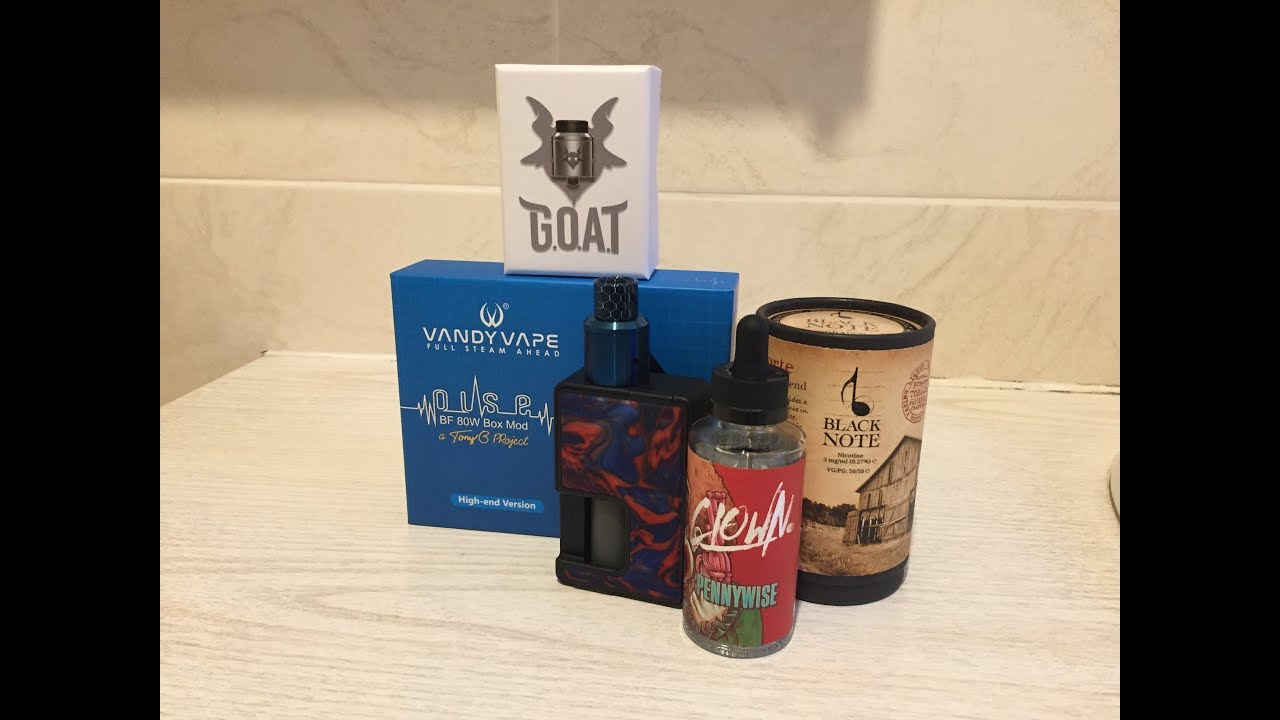 The GOAT RDA & the Vandy Vape Pulse BF 80W Review, a perfect beginners RDA/Sqounk flavorous kit.