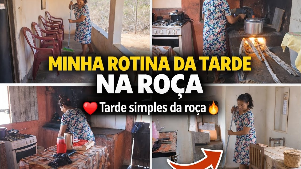 DO FOGÃO A LENHA 🔥Á LIMPEZA ✨️: MINHA TARDE NA ROÇA🌾