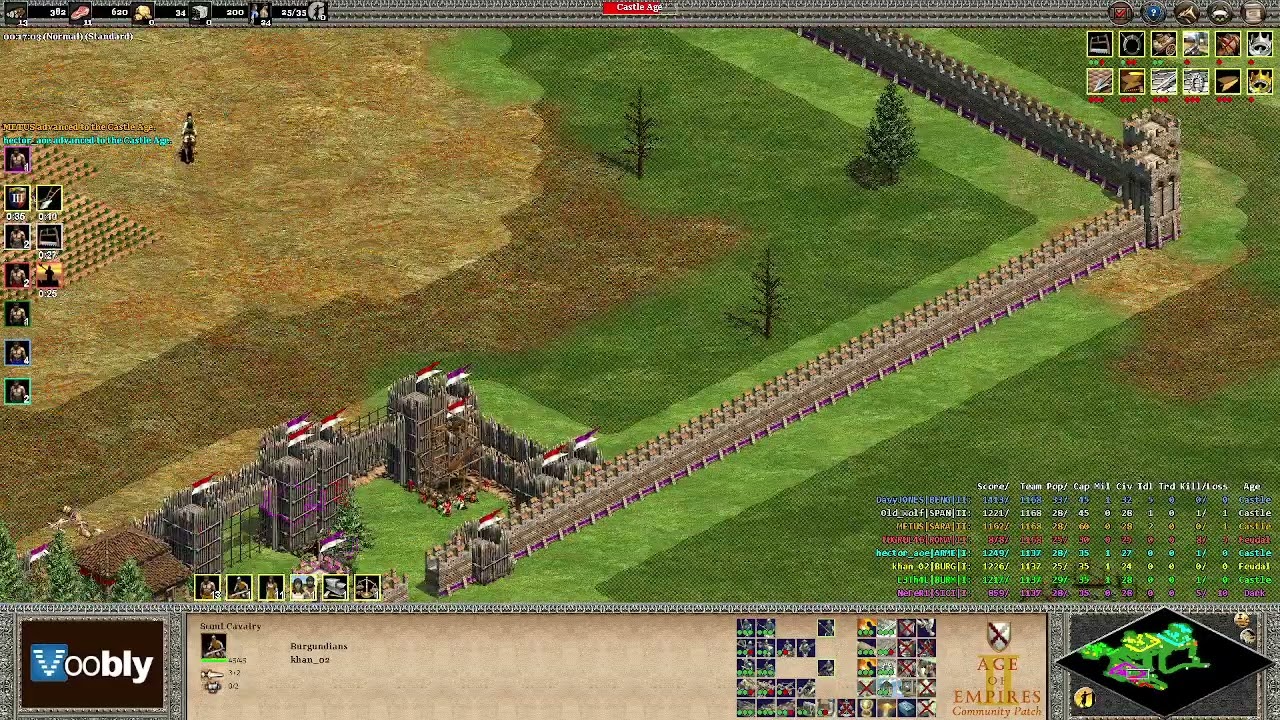 Voobly AOE2 1.6: Арена, командная игра 4 на 4