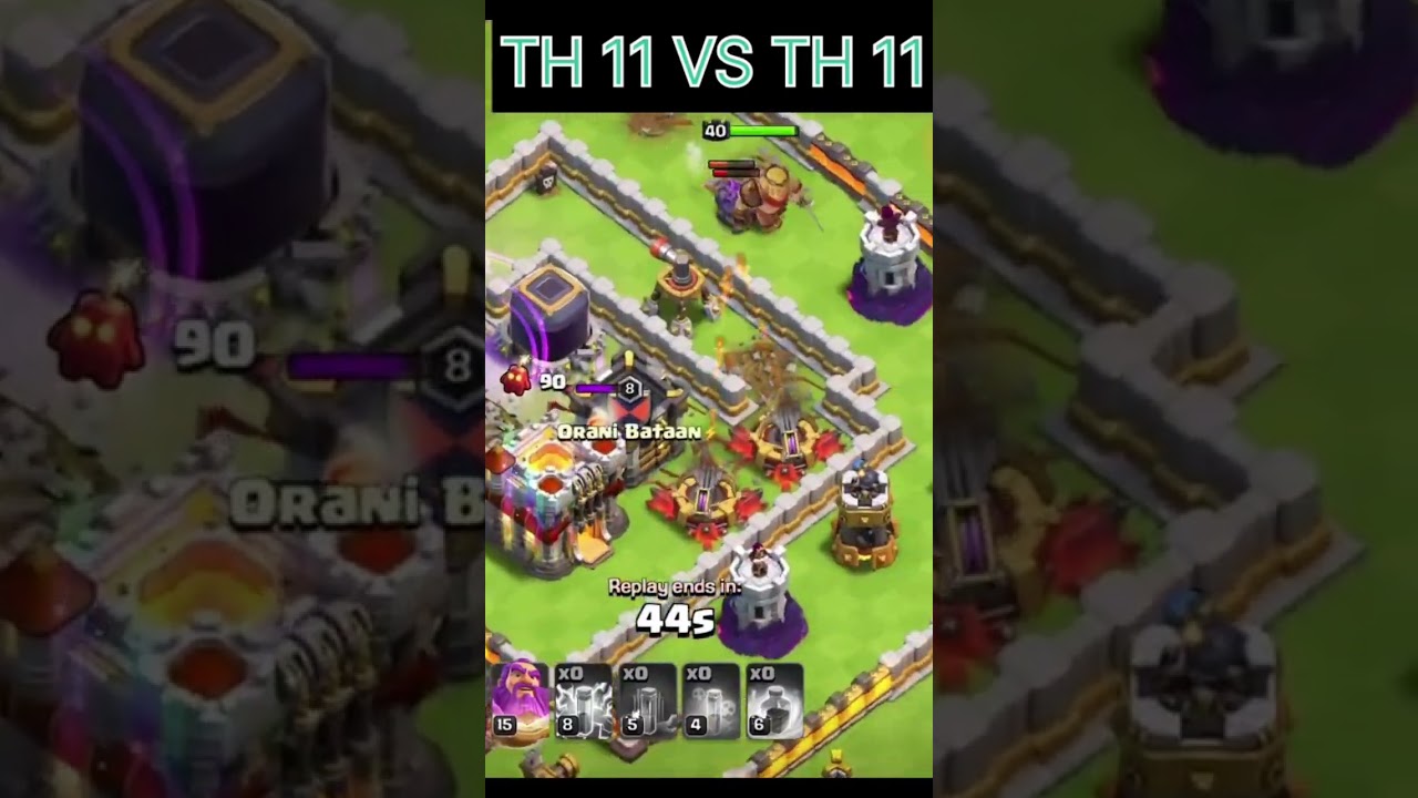 (TH 11 VS TH 11) GOLEM AND WITCH BEST ARMY ATTACK STRATEGY.
