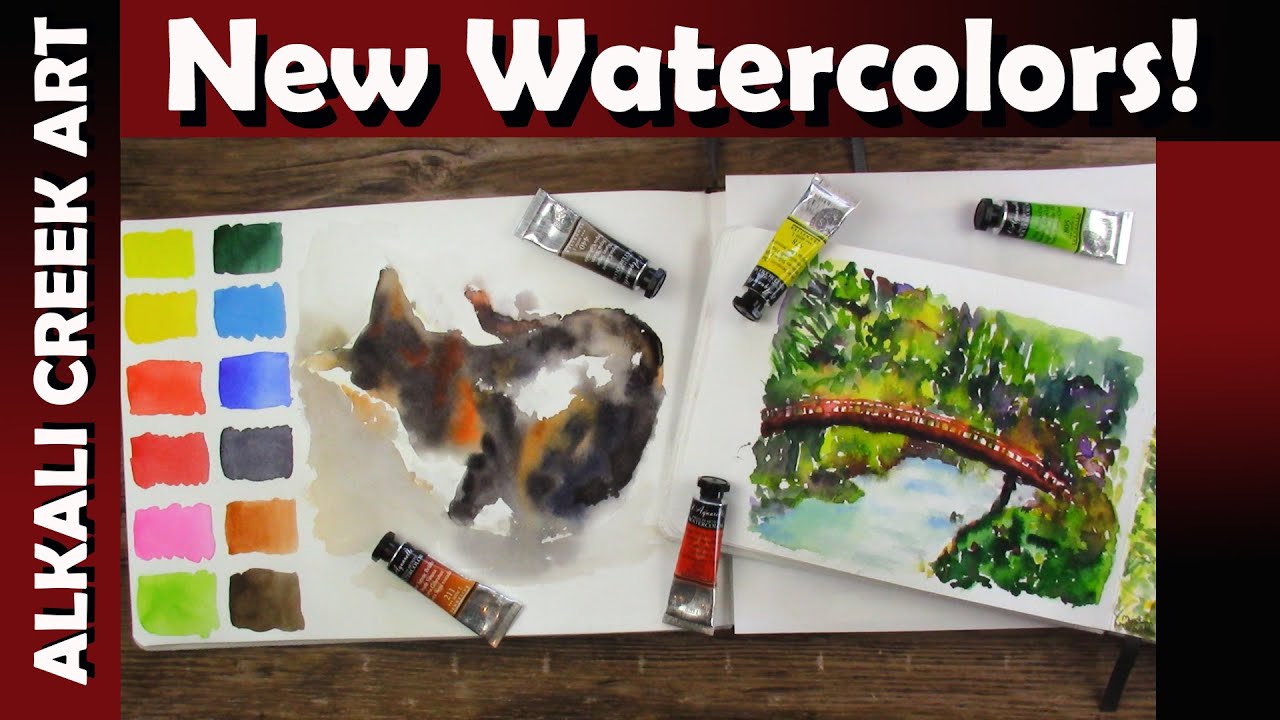 PAINTING with NEW WATERCOLORS! | Sennelier Tube Set of 12 and the Etchr Sketchbook; a GREAT COMBO!
