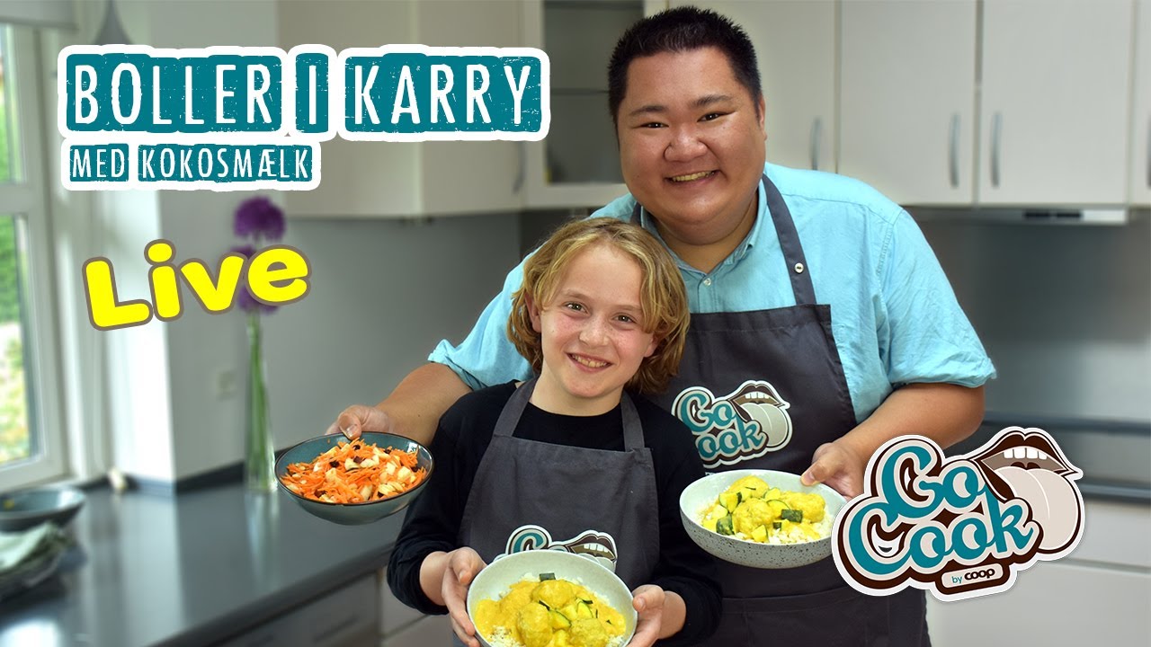 Opskrift live: Boller i karry med kokosmælk trin for trin | GoCook by Coop