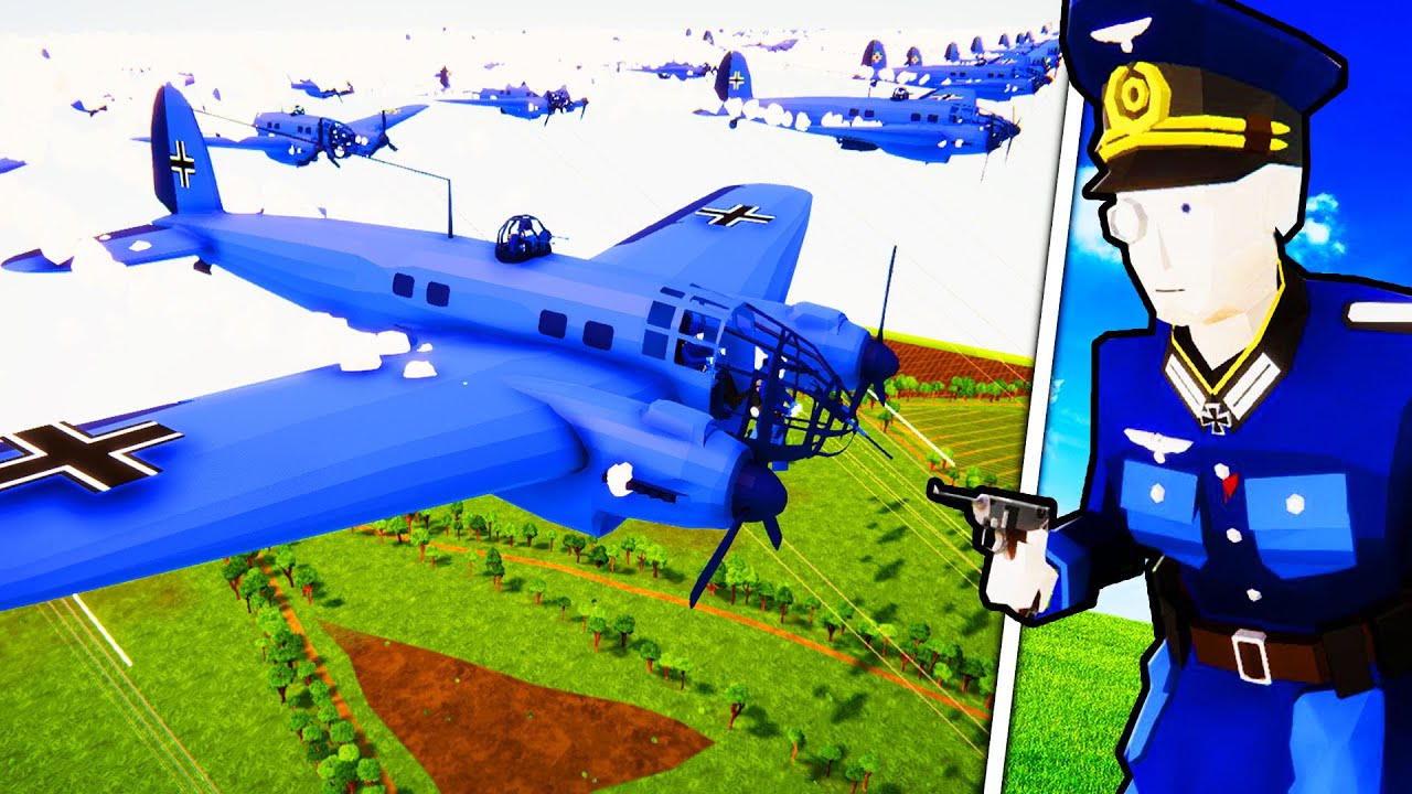 100 German TACTICAL BOMBER'S Raid French Army! - Total Tank Simulator