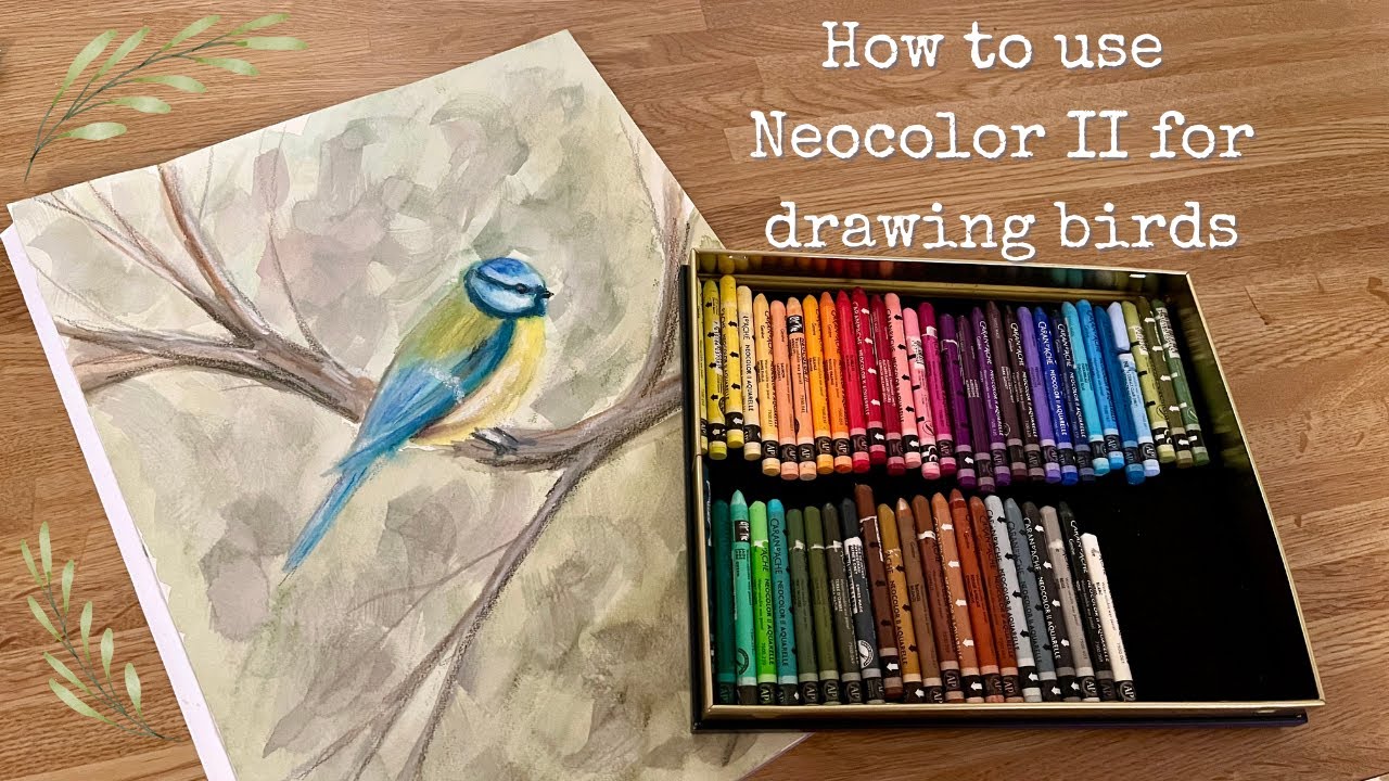 How to Draw a Bird with Caran d’Ache Neocolor II | Layering, Texture & Backgrounds