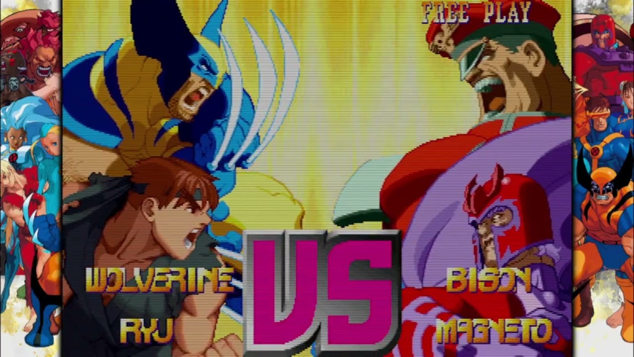 X-Men vs Street Fighter Ryu Wolverine