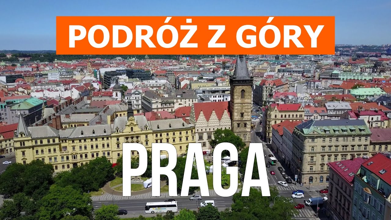 Praga z drona | wideo 4k | Czechy, Praga z g&oacute;ry