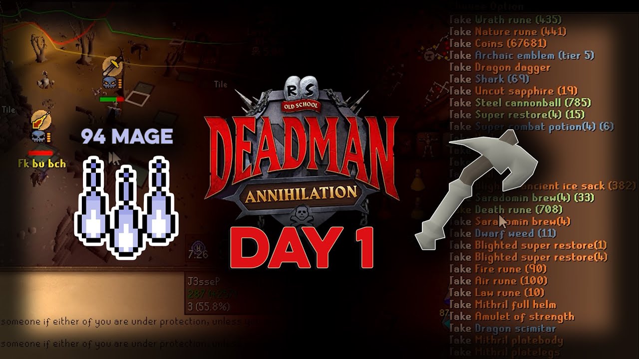 DMM ANNIHILATION DAY 1 │ 94 MAGE, PKING, BREACHES