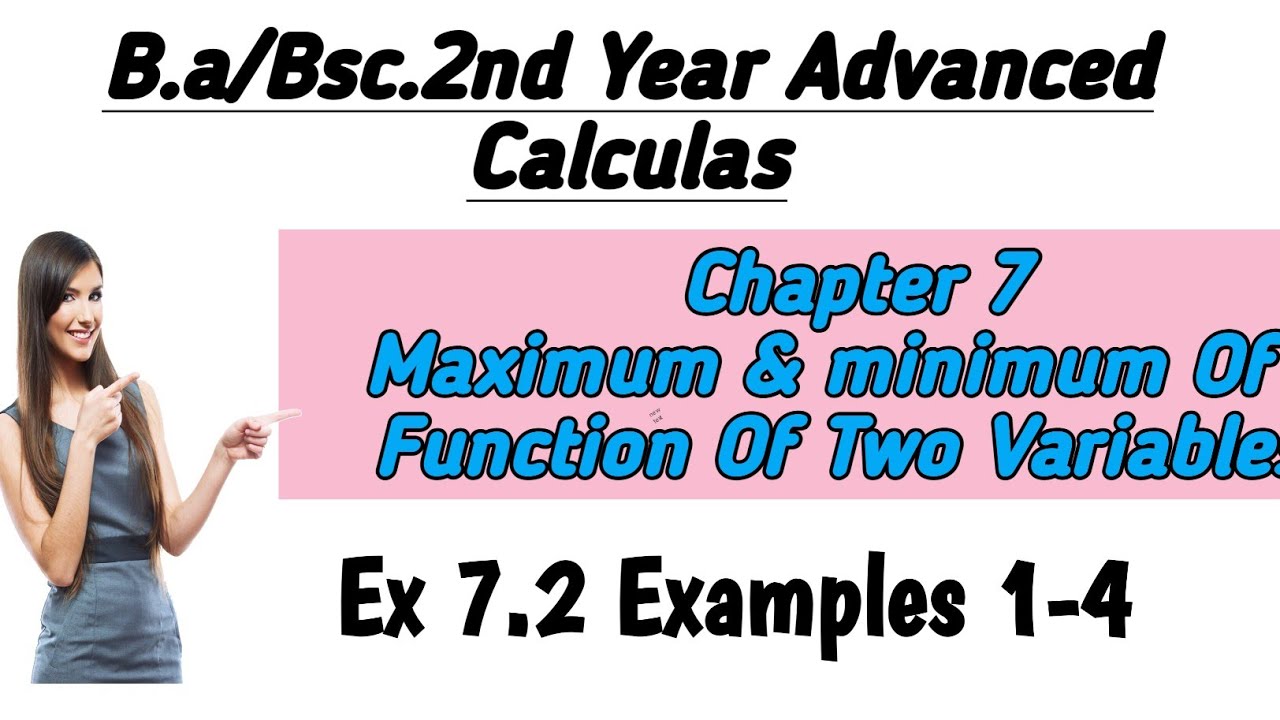 B.A/Bsc.| 3rd sem| Advanced Calculas | Chapter 7 | Ex 7.2 examples and comcept