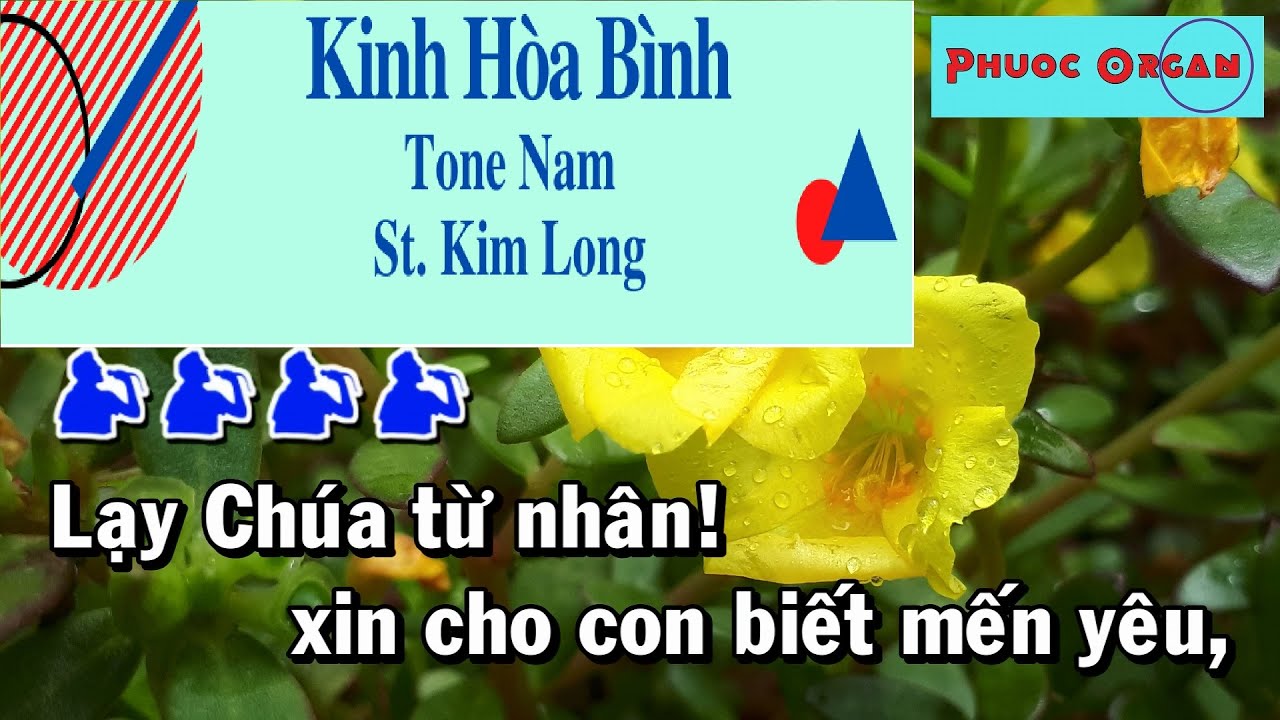 Kinh Hòa Bình (Lạy Chúa từ nhân xin...) Karaoke Tone Nam (St: Lm Kim Long) Thánh Ca | Phước Organ