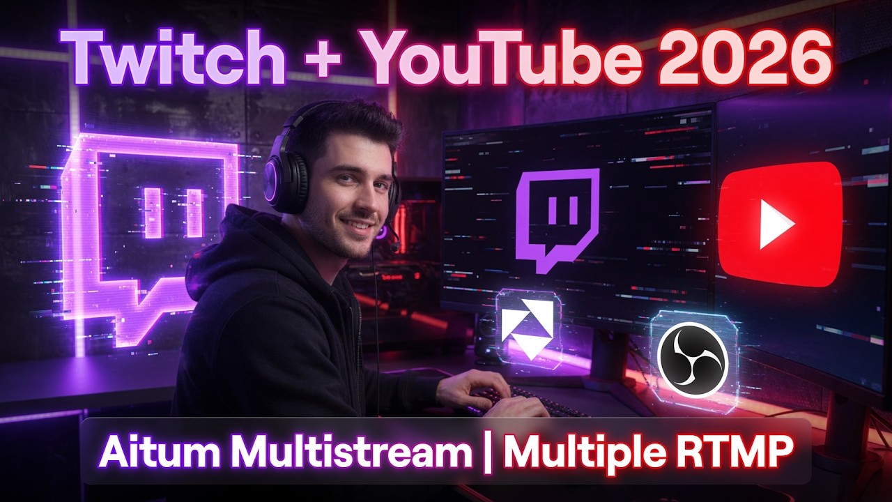 Как стримить на Twitch + YouTube одновременно 2026: Multiple RTMP, Aitum Multistream