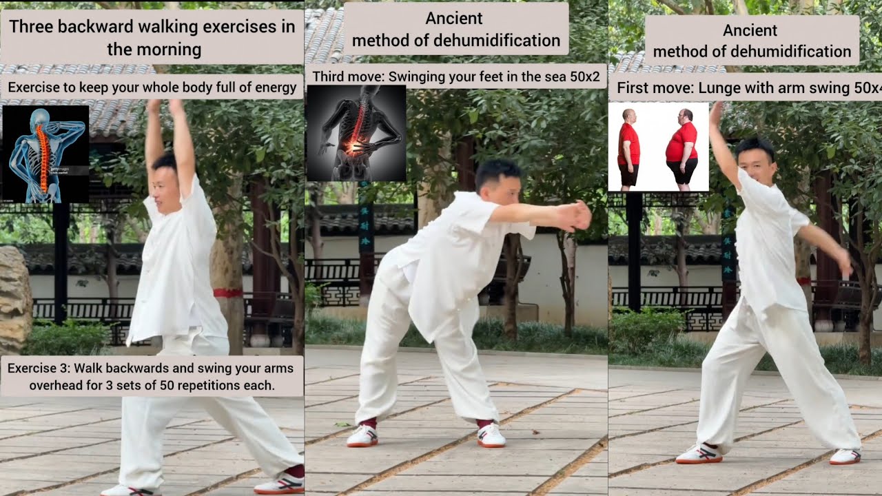 Ancient Backward Walking Qigong to Remove Dampness & Boost Morning Energy#BackwardWalking
