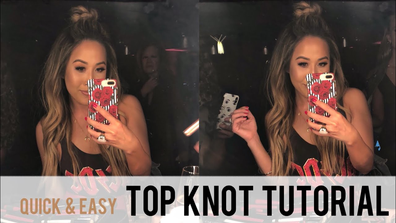 [SUPER EASY] Half Up Top Knot Hair Tutorial