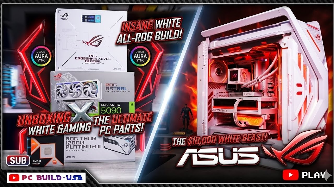 DREAM ROG X870E GLACIAL GAMING PC BUILD? | AMD R9 9950X3D + RTX 5090 ASTRAL | GR701