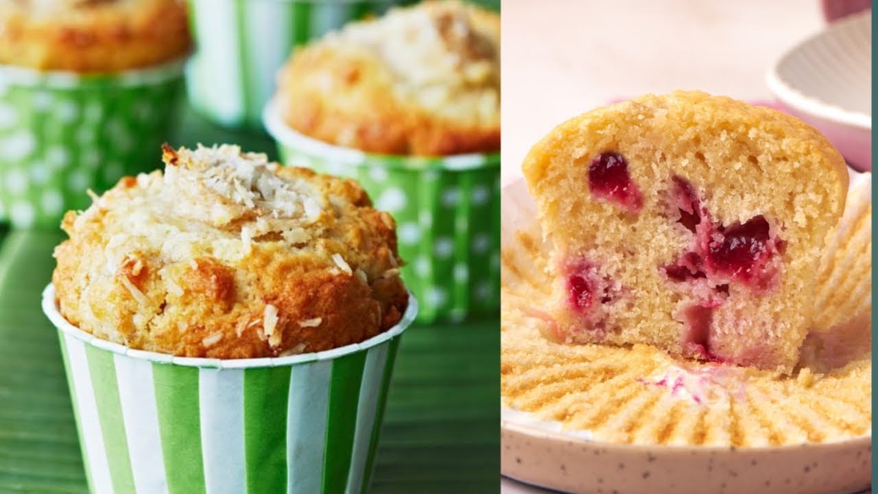 Eggless Plum Coconut Muffins Recipe| The Best Soft & Delicious Muffins Recipe| Fruit Muffins Recipe