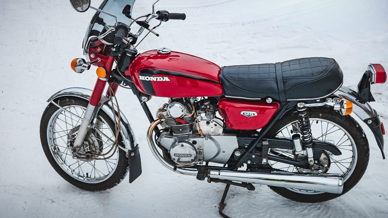 Fully restored 1970s Honda CB125 K5 – frame-off rebuild with extensive NOS parts