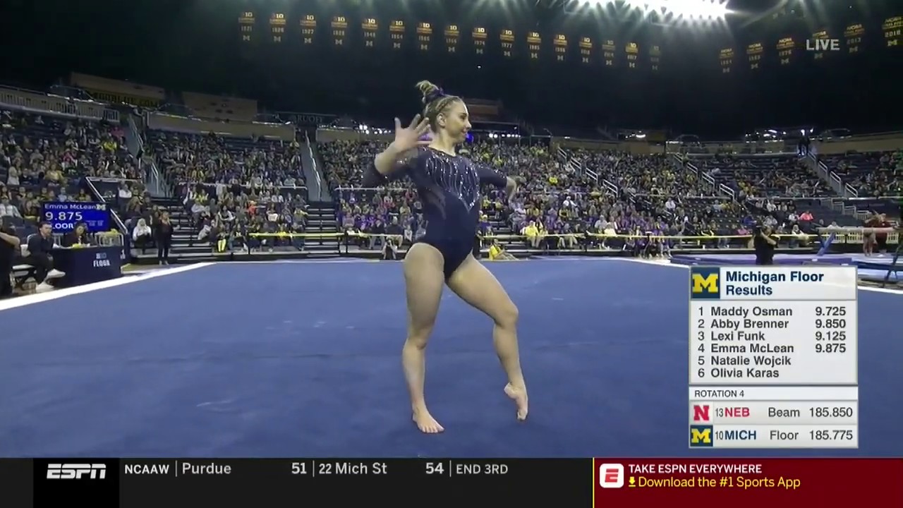 Natalie Wojcik (Michigan) 2019 Floor vs Nebraska 9.9