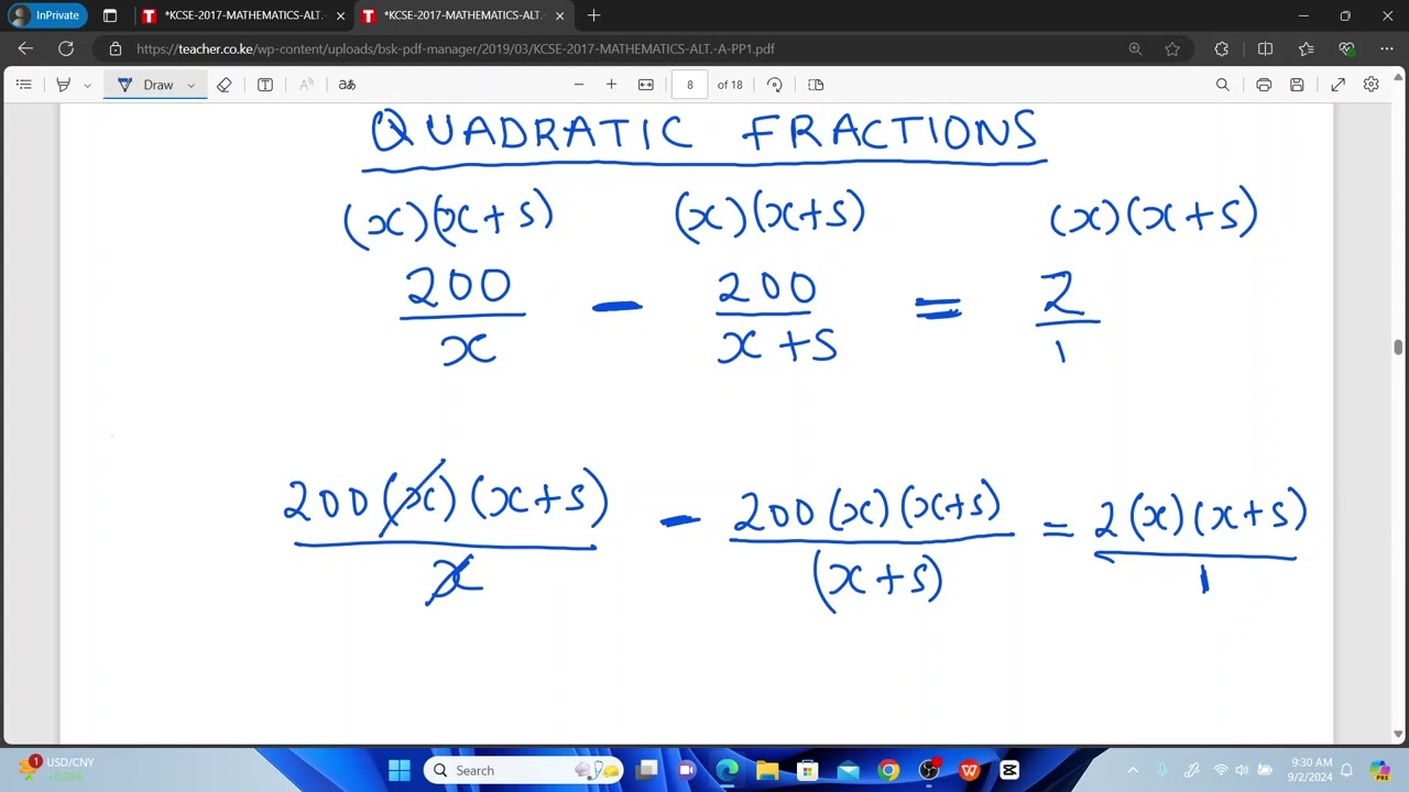 QUADRATIC EQUATIONS FULL LESSON
