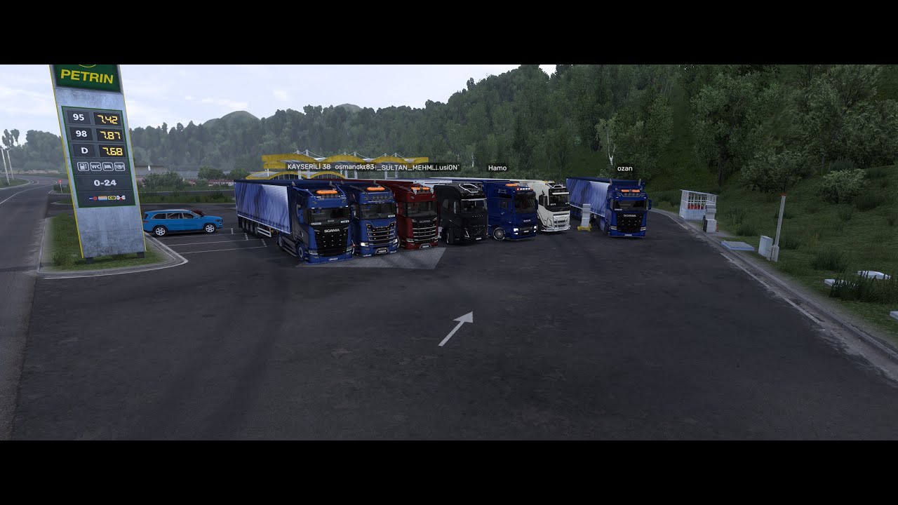 UYAN AGA UYUMA BAK BİZ UYUMUYOZZZ! YAYINIMIZA BEKLERİZ CANLI KONVOY!!! #est2 #truckersmp #g29 /CANLI