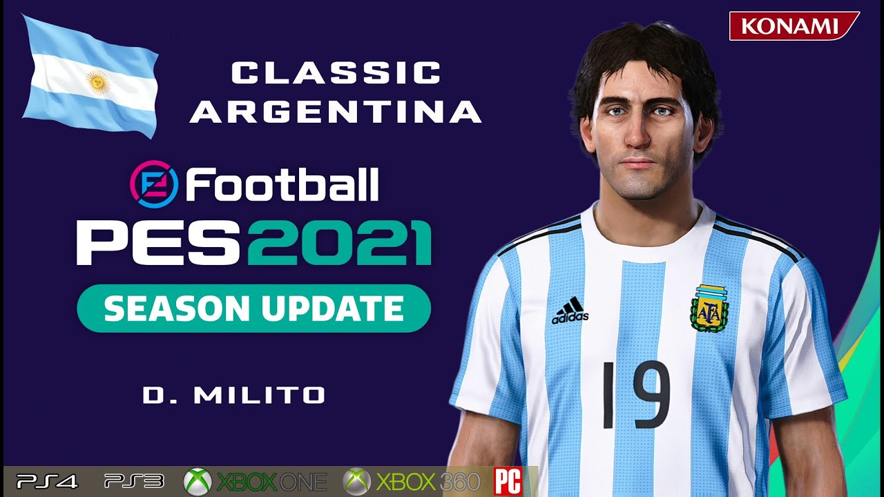 D. MILITO  face+stats  (Classic Argentina) How to create in PES 2021