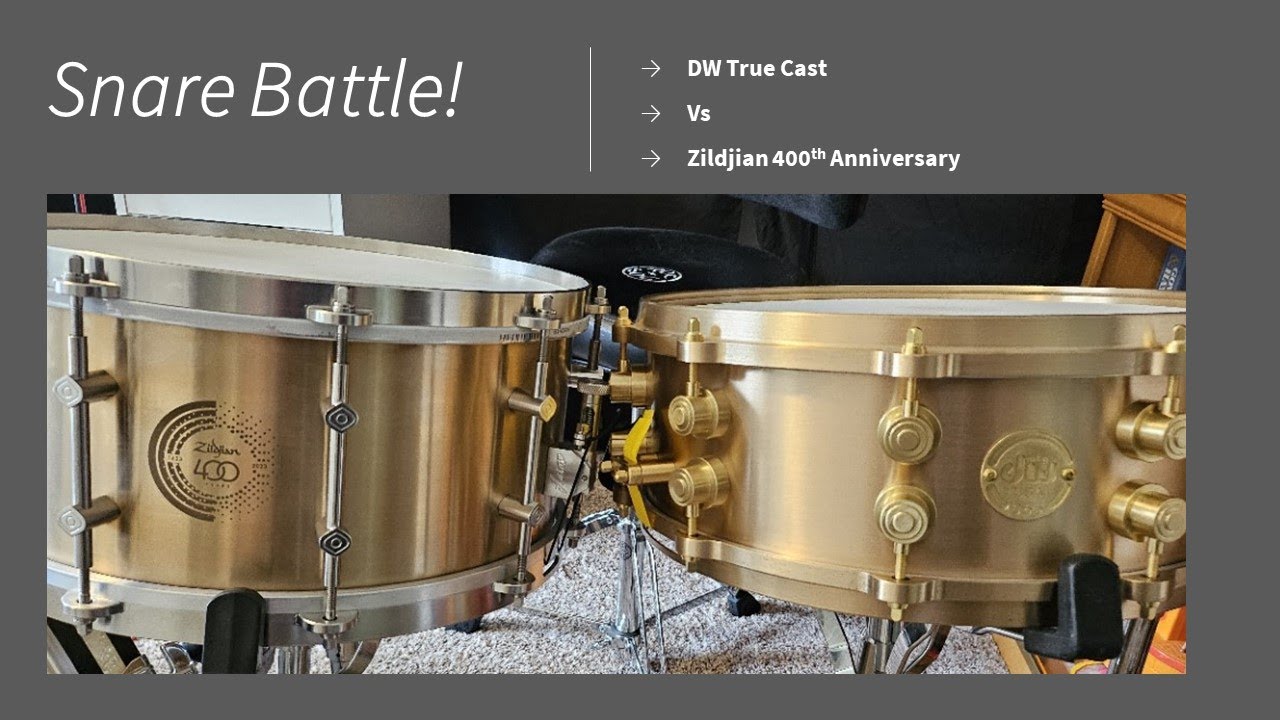 Snare Battle! DW True Cast Bronze vs Zildjian 400th Anniversary