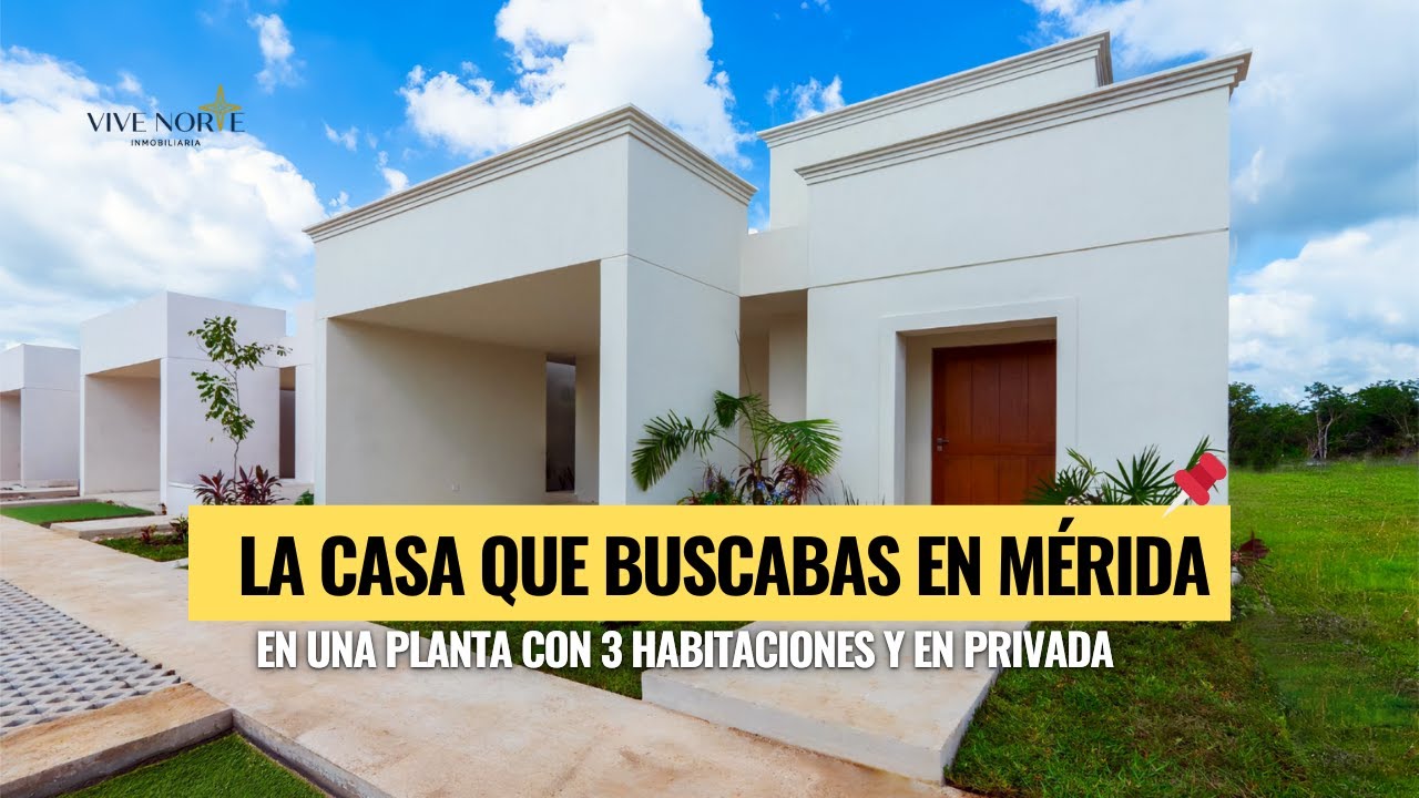 ¡LA CASA DE TUS SUEÑOS EN MÉRIDA! 🏡Alberca, 3 habitaciones, con seguridad 24/7 👮🏻‍♂️ | Conkal