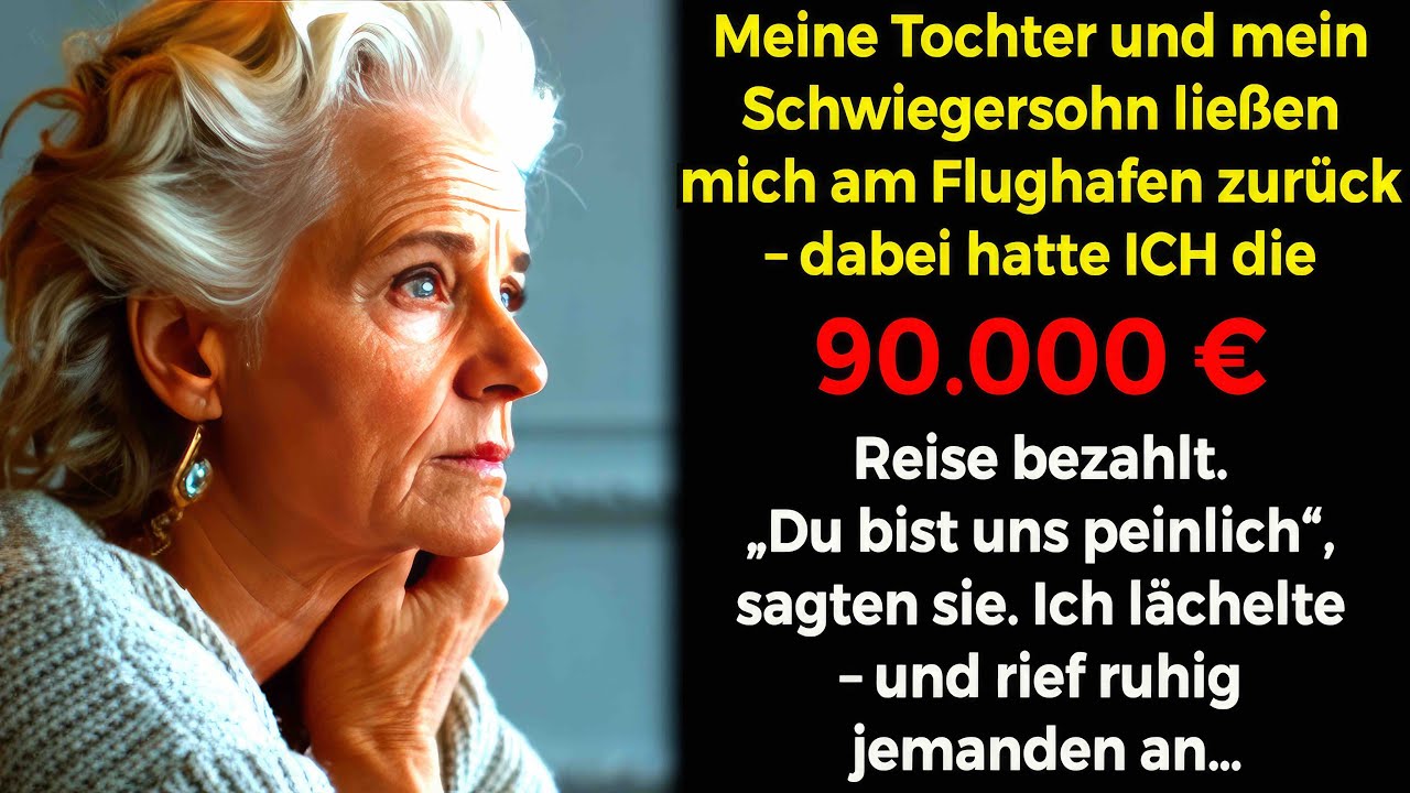 Meine Tochter und mein Schwiegersohn ließen mich im Urlaub am Flughafen allein    Doch dann ich…