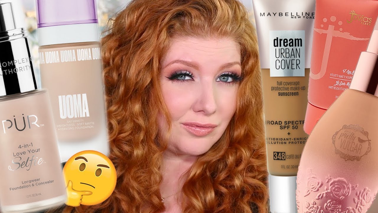 5 NEW Foundation Reviews & Wear Tests | PUR, Juvia's Place, Uoma, Maybelline, Pretty Vulgar