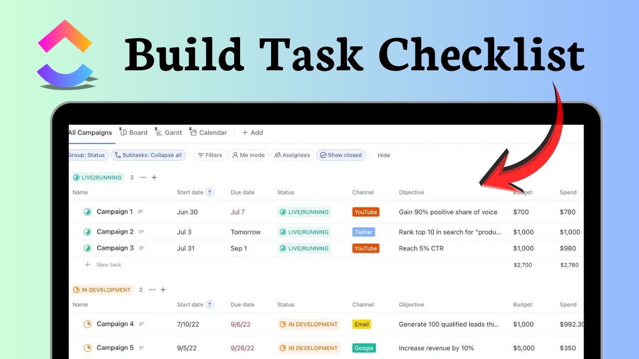 How to create a checklist in ClickUp (Step Tracker)
