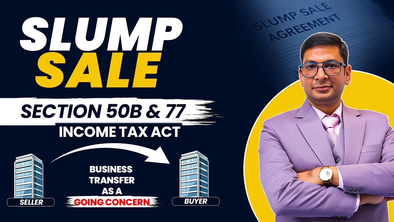 Slump Sale (Section 50B)Explained|Capital Gains, FMV, Rule 11UAE & Buyer's PPA | Income Tax1961&2025
