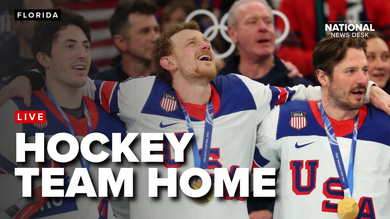 U.S. Men's Hockey Team arrives home