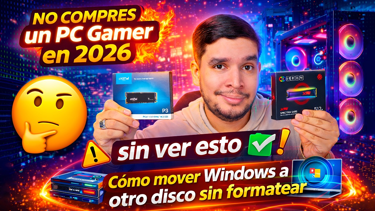 Cómo mover Windows a otro disco sin formatear ✅ NO compres un PC Gamer en 2026 sin ver esto 🔥