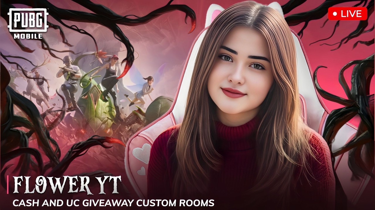 PUBG MOBILE LIVE | UC AND CASH GIVE AWAY | CUSTOM ROOMS | ROAD TO 30K | FLOWER YT