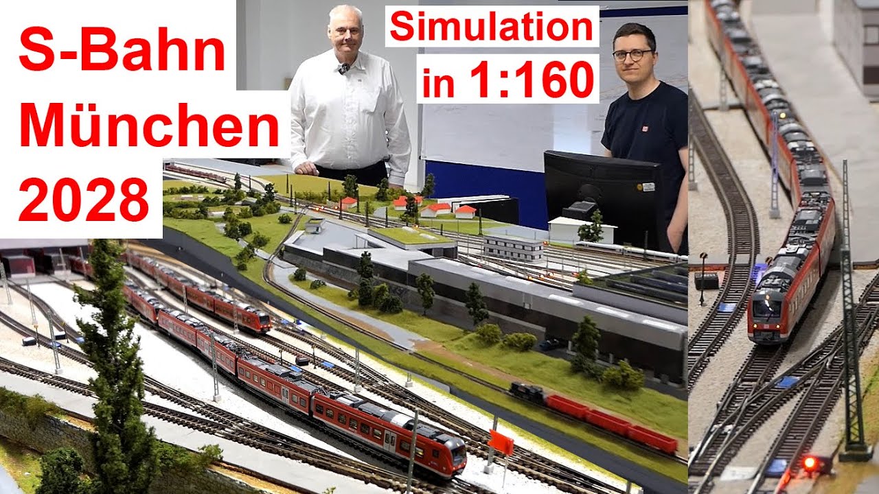 XXL-S-Bahn 200 m bekommt 2028 neues Betriebswerk in München-Langwied - Test-Simulation Spur N 1:160