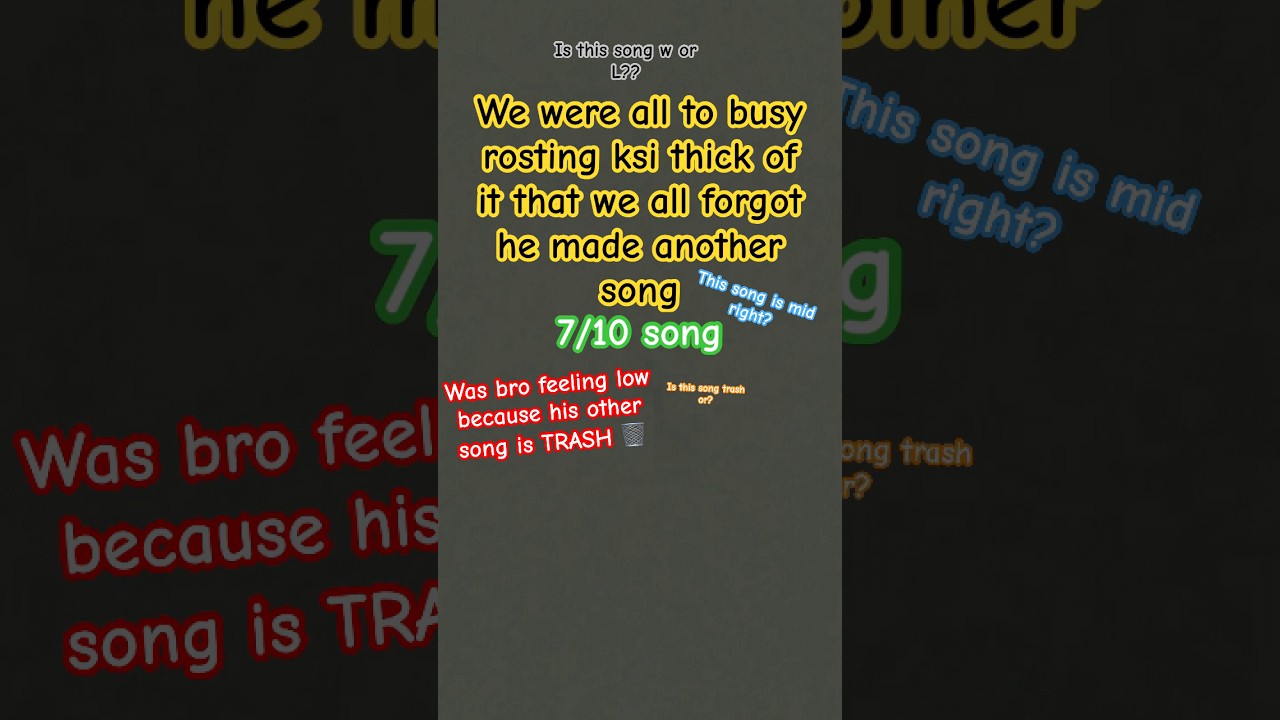 Is Ksi new new song trash like the other one? #ksi #brainrot #lol #viral #trending #bad #newsong