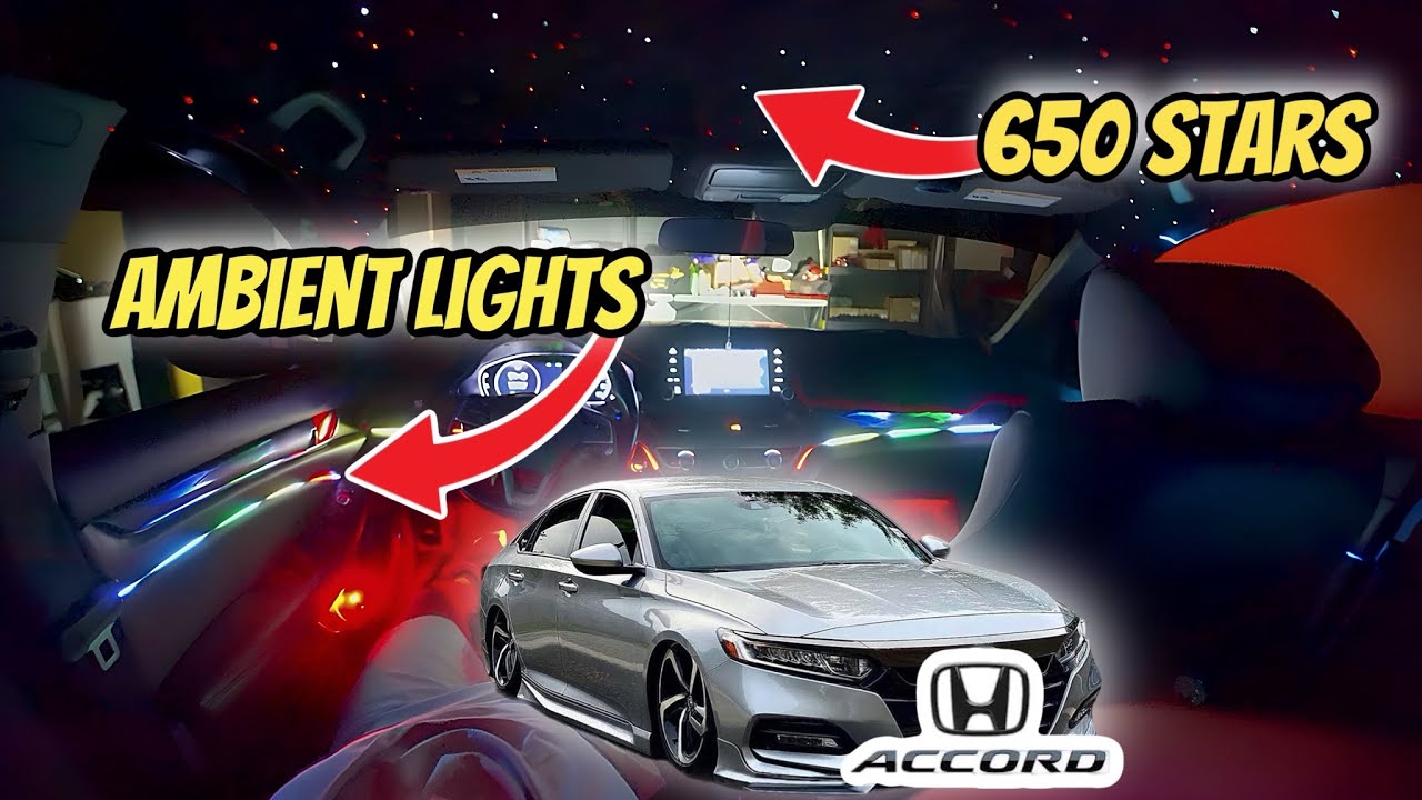 10 GEN ACCORD HOW TO INSTALL FIBER OBTIC STAR & AMBIENT LIGHTS!