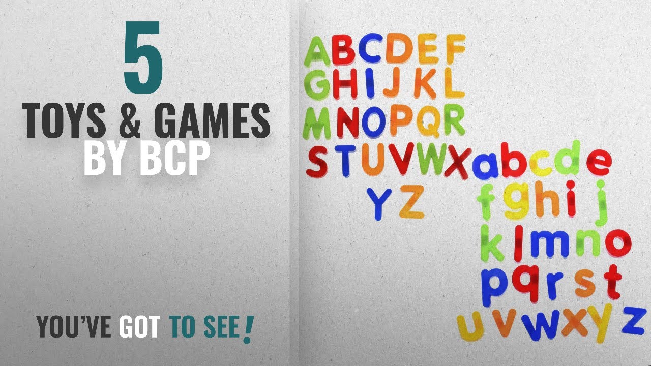 Top 10 Bcp Toys & Games [2018]: BCP set of 52 pcs Plastic Magnetic Uppercase and Lowercase Letters