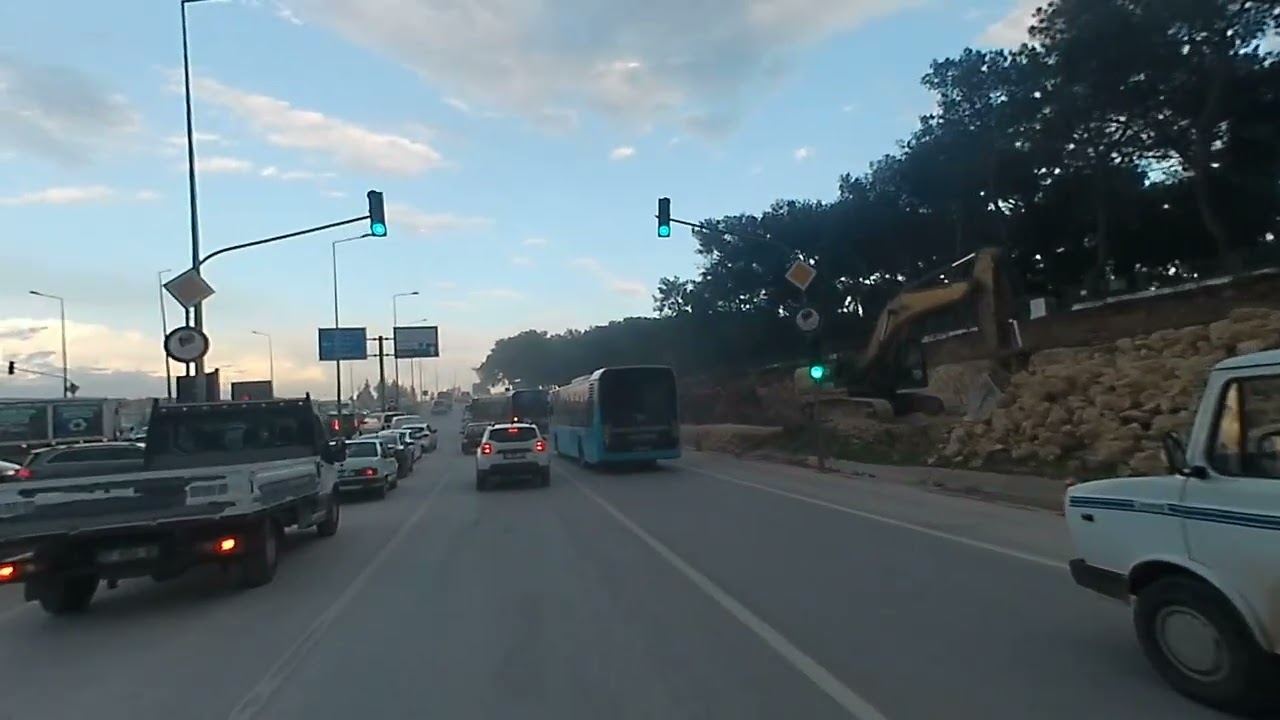 Beldibinden Antalya'ya dönüş trafik müzik 