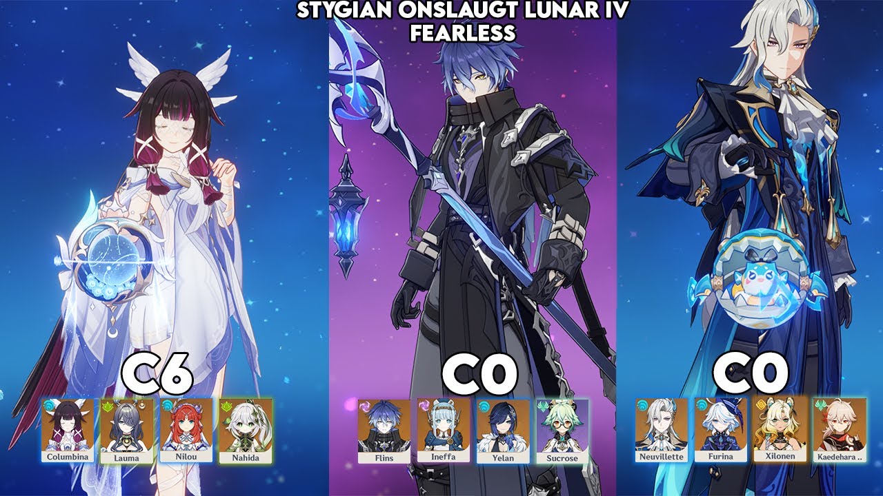 | Stygian Onslaught Fearless 6.3 | C6R1 Columbina x C0R1 Flins x C0R1 Neuvillette (Genshin Impact)