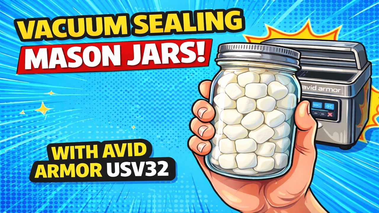 (642) Камерный вакуумный упаковщик Avid Armor USV32 для герметизации банок Mason Jar