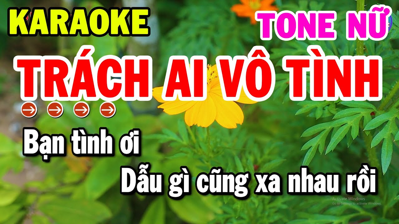 Karaoke Trách Ai Vô Tình Tone Nữ Nhạc Sống Cha Cha Hay Nhất | Kho Nhạc Karaoke