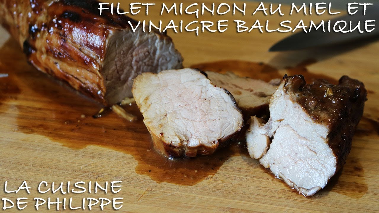 Filet mignon au miel et vinaigre balsamique