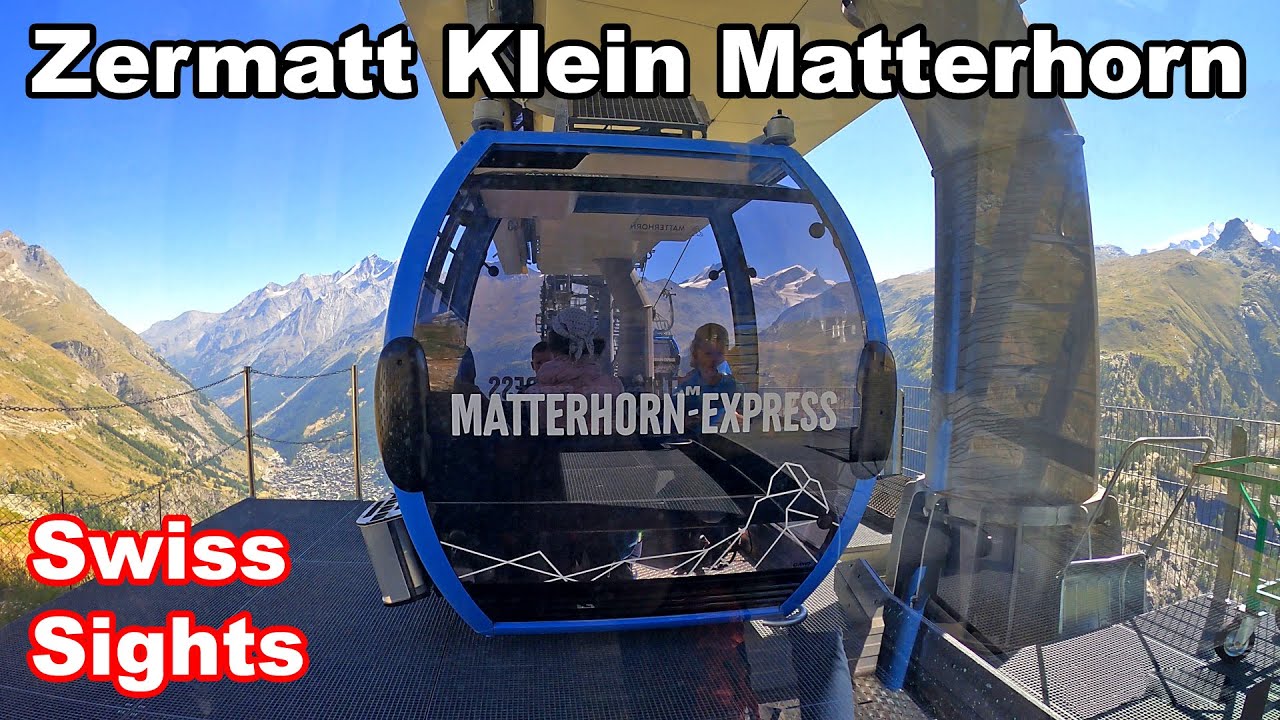 Zermatt to Klein Matterhorn Express Cable Car Switzerland 4K