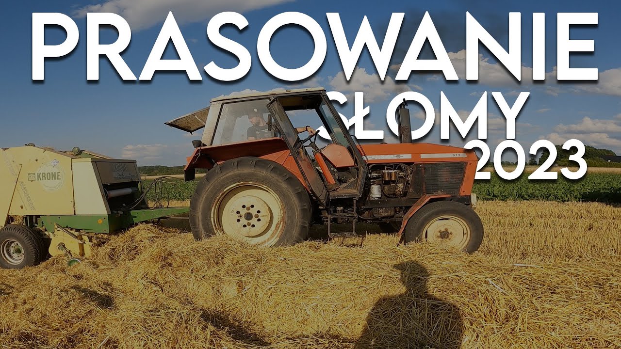 Toporne prasowanie słomy jęczmiennej Ursusem 912| Sipma najlepsza, AWARIA KRONE KR130 |2023