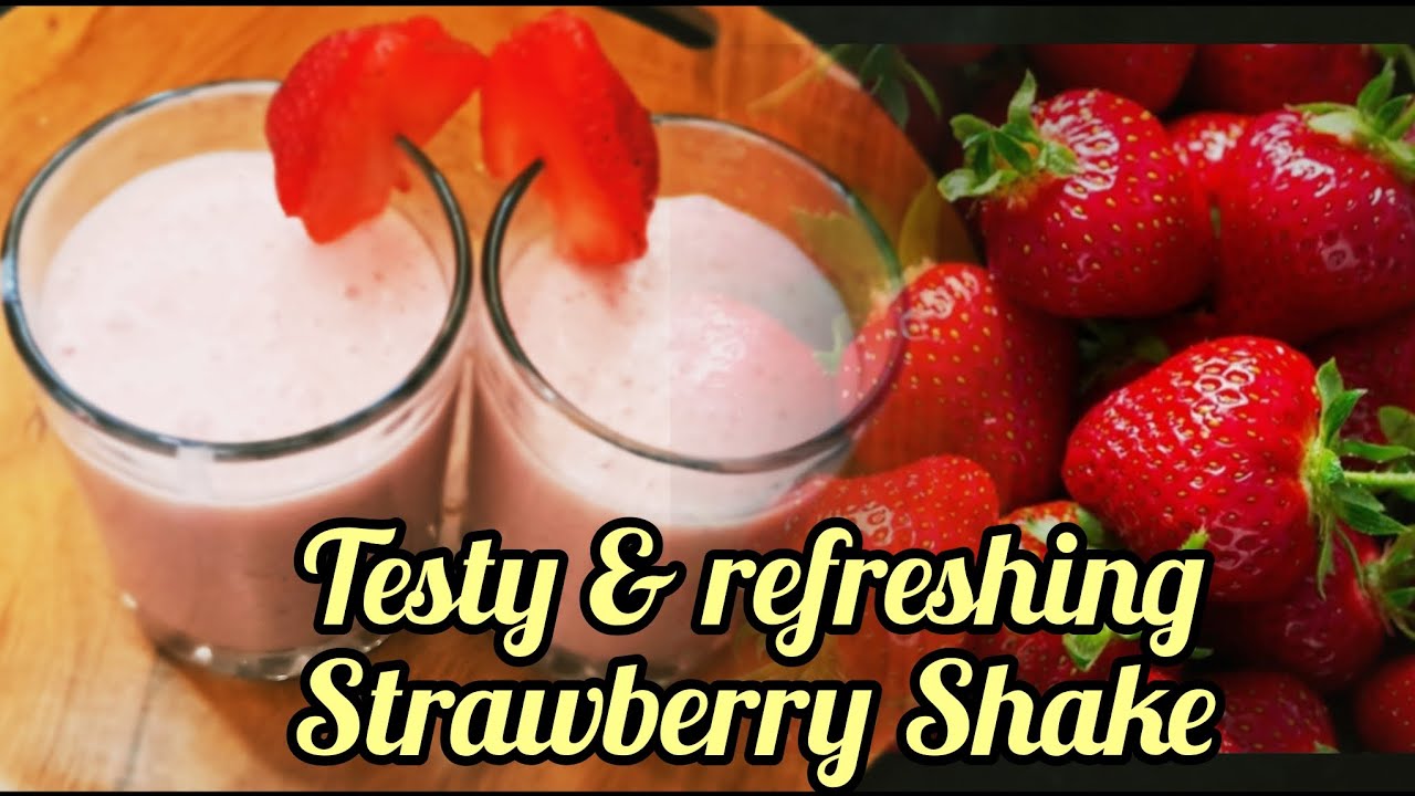 🍓सिर्फ 2 minute में बनाएं गाढा और क्रीमी Strawberry milk shake lबच्चों से बड़ों तक ka Favorite drink