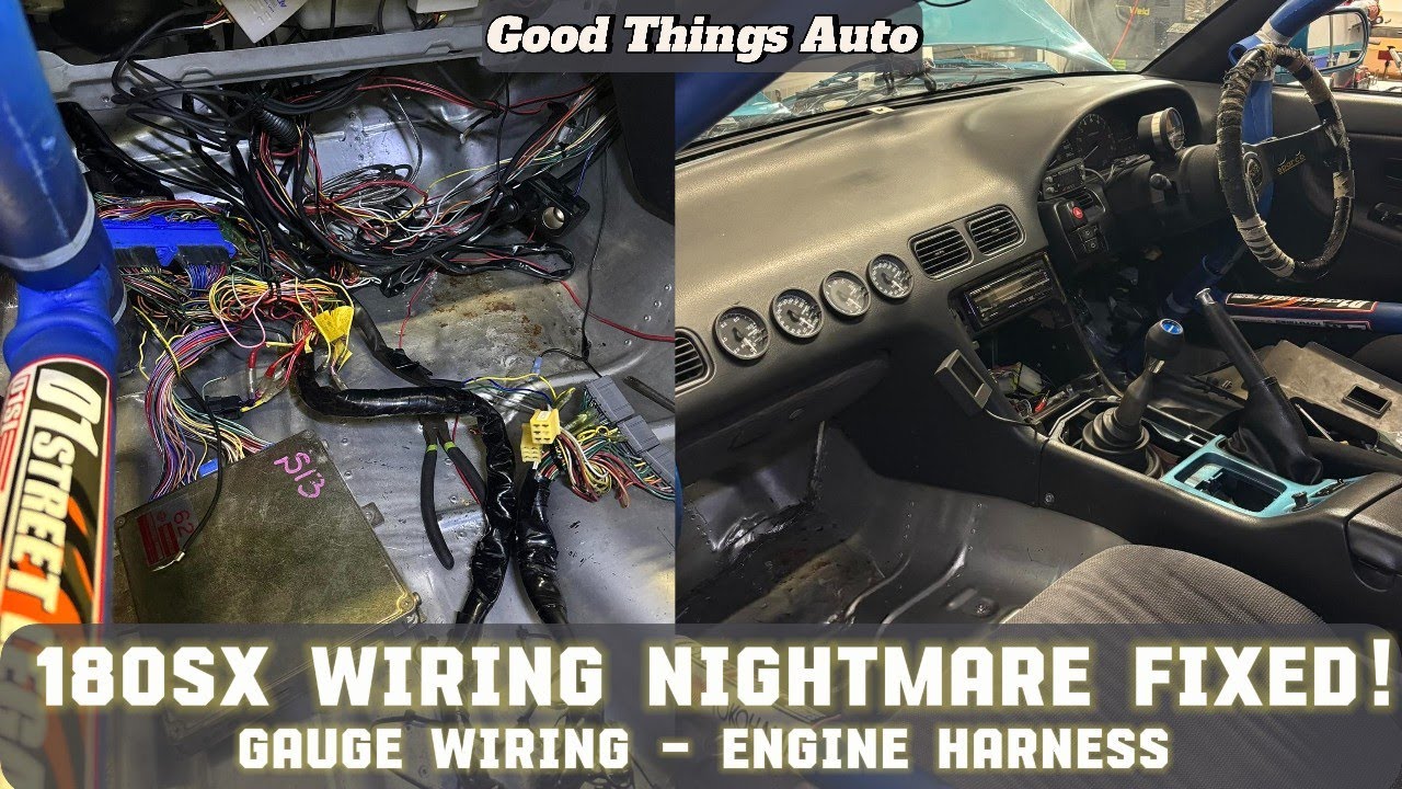 WIRING SPECIALTIES HARNESS / LINK ECU / 8 COOL GAUGES WIRED.    2.2 180sx D1SL Rebuild!  Part 2