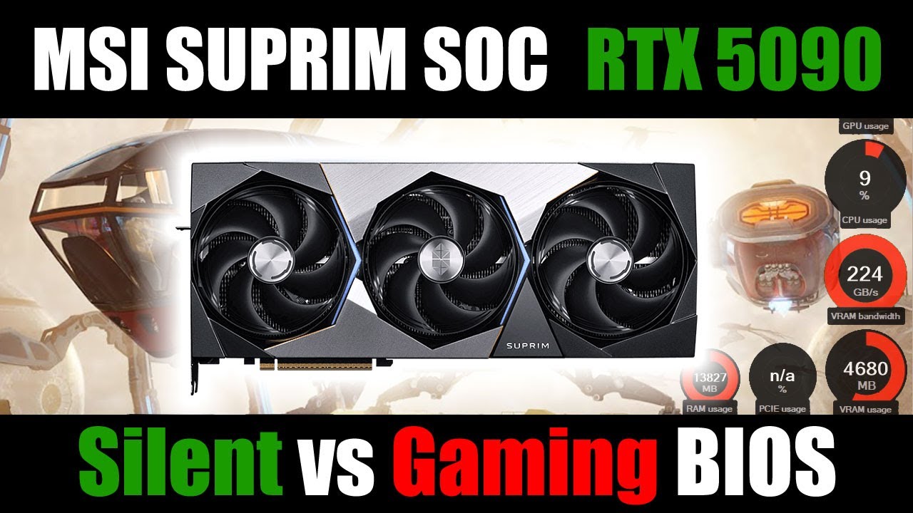 MSI RTX 5090 SUPRIM SOC | Silent vs Gaming BIOS