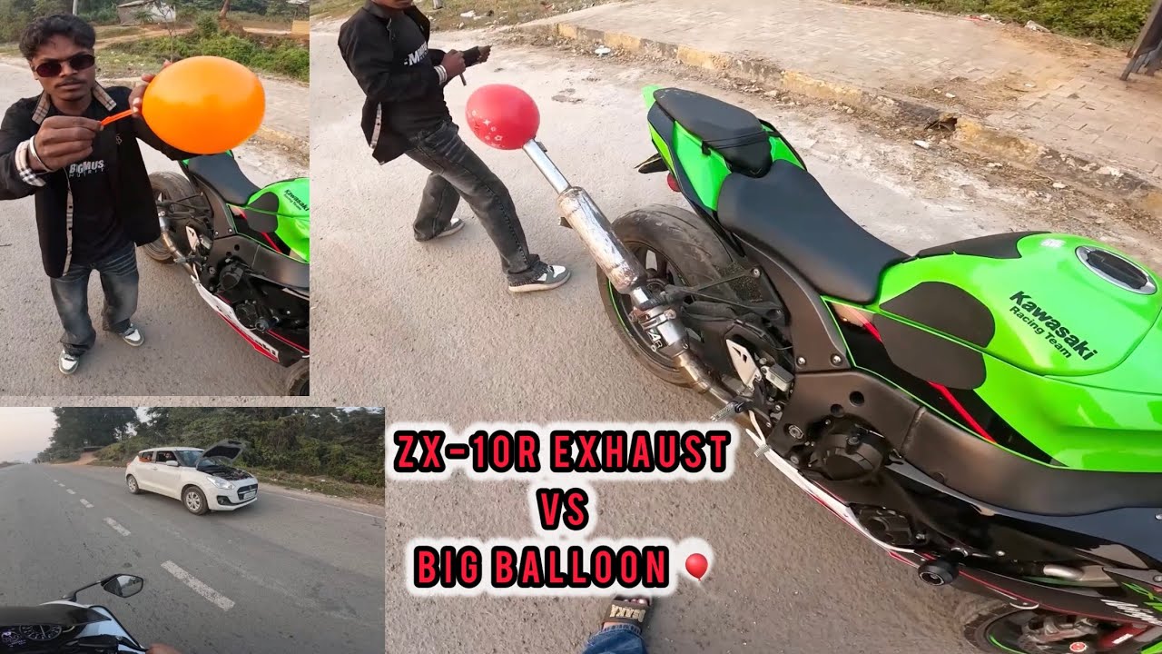 ZX10R VS Balloon | Crasy Exhaust Experiment on Ninja 2026 | Swift ki break fail