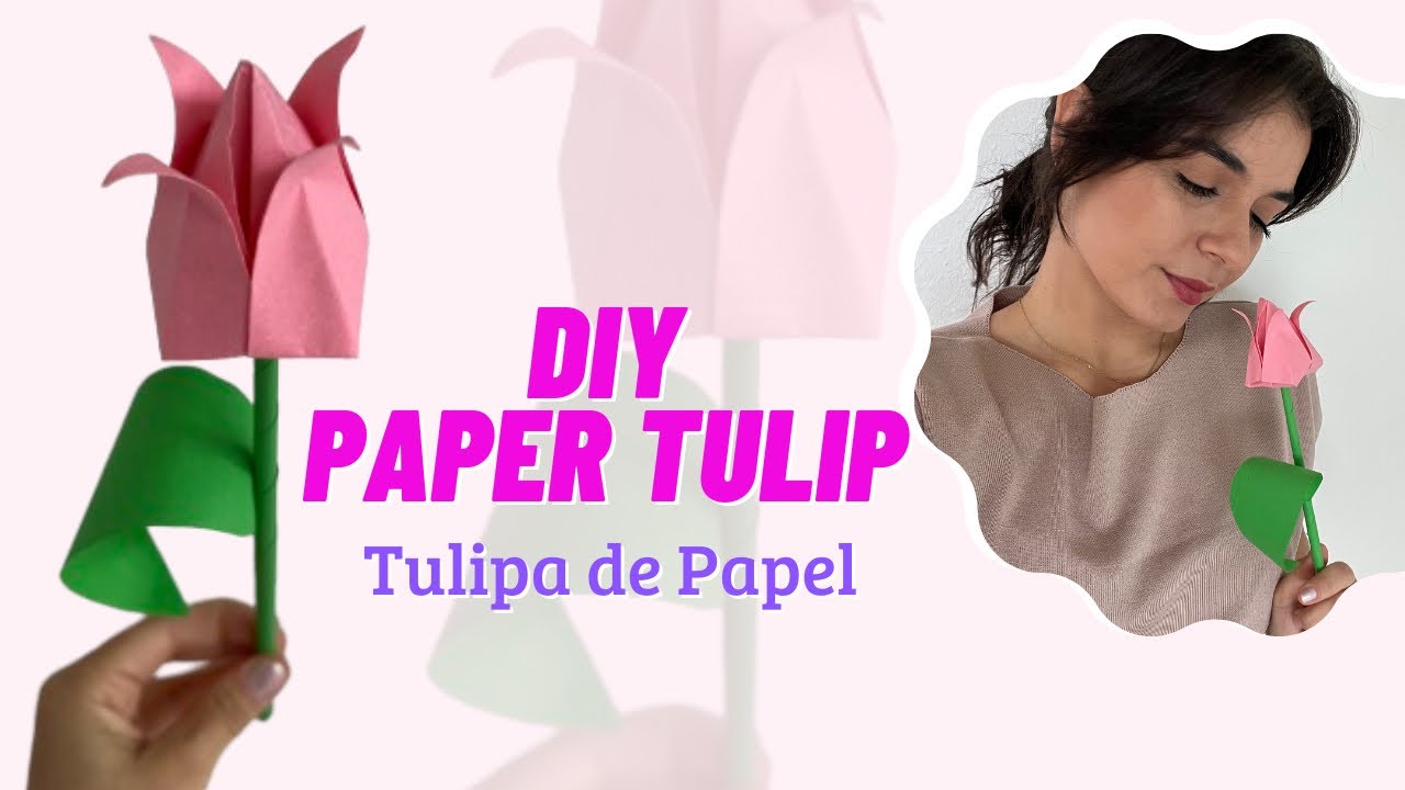 Origami Tulip | How to make paper tulip / Tulipa de Papel