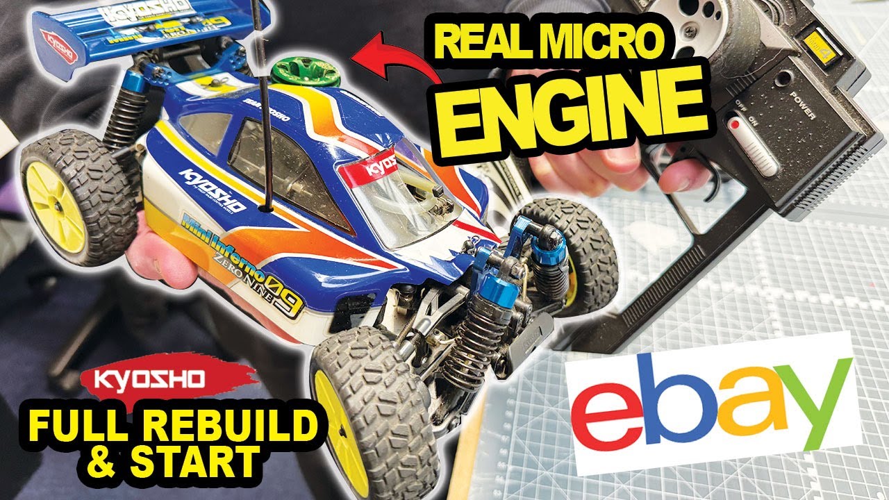 Vintage RC Car Restoration WILL IT START ! kyosho mini inferno buggy!