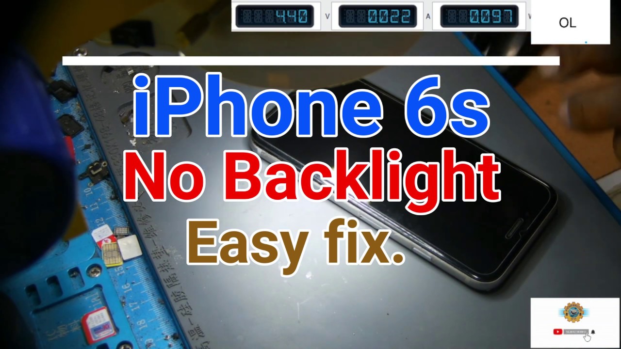 iPhone 6s No Back Light easy Fix.